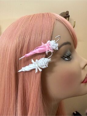 Vintage Lace Umbrella Hair Clips Japan